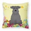 Miniature Schnauzer - Black - Easter Eggs Decorative Pillow