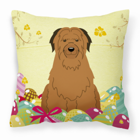 Briard - Brown Easter Eggs Decorative Pillow