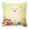 Bedlington Terrier - Sandy - Easter Eggs Decorative Pillow