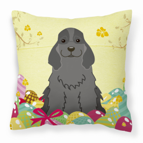 Cocker Spaniel - Black Easter Eggs Decorative Pillow