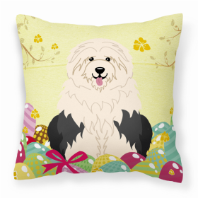 Old English Sheepdog Easter Eggs Decorative Pillow