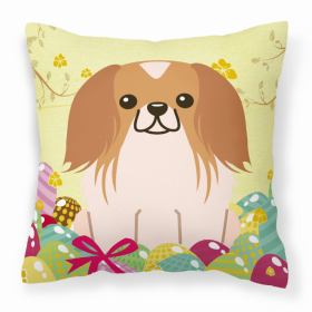 Pekingese - Red and White Easter Eggs Decorative Pillow