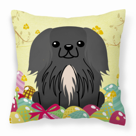 Pekingese - Black Easter Eggs Decorative Pillow