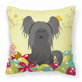 Chinese Crested - Black Easter Eggs Decorative Pillow