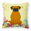 Boxer - Fawn - Easter Eggs Decorative Pillow