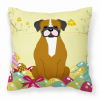 Boxer - Flashy Fawn - Easter Eggs Decorative Pillow