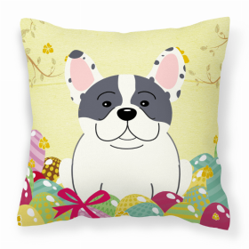 French Bulldog - Piebald 2 Easter Eggs Decorative Pillow