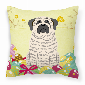 Mastiff - Brindle and White 2 Easter Eggs Decorative Pillow