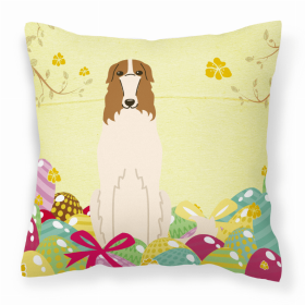 Borzoi 2 Easter Eggs Decorative Pillow