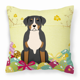 Greater Swiss Mountain Dog 2 Easter Eggs Decorative Pillow