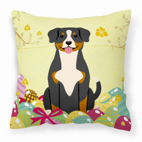 Entlebucher Mountain Dog 2 Easter Eggs Decorative Pillow