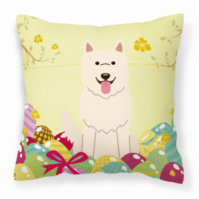 German Shepherd - White 2 Easter Eggs Decorative Pillow