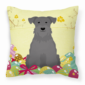 Miniature Schnauzer - Black 2 Easter Eggs Decorative Pillow