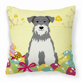 Miniature Schnauzer - Salt and Pepper 2 Easter Eggs Decorative Pillow