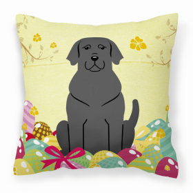 Labrador Retriever - Black 2 Easter Eggs Decorative Pillow