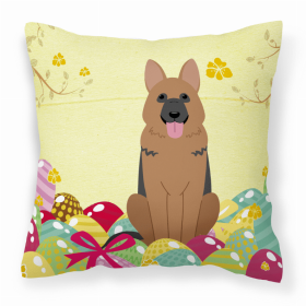 German Shepherd 2 Easter Eggs Decorative Pillow