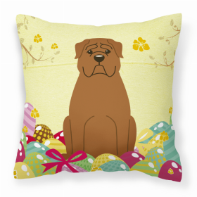 Dogue de Bourdeaux 2 Easter Eggs Decorative Pillow
