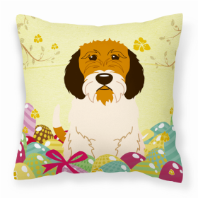 Petit Basset Griffon Vendeen 2 Easter Eggs Decorative Pillow