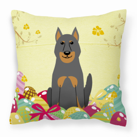 Beauce Shepherd Dog 2 Easter Eggs Decorative Pillow