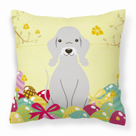 Bedlington Terrier - Blue 2 Easter Eggs Decorative Pillow