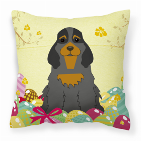 Cocker Spaniel - Black and Tan 2 Easter Eggs Decorative Pillow