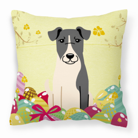 Smooth Fox Terrier 2 Easter Eggs Decorative Pillow