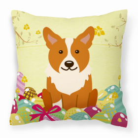 Corgi 2 Easter Eggs Decorative Pillow