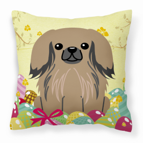 Pekingese - Tan 2 Easter Eggs Decorative Pillow