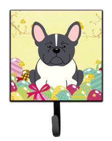 French Bulldog - Black and White - Easter Eggs Leash or Key Holder