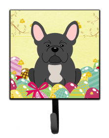 French Bulldog - Black - Easter Eggs Leash or Key Holder