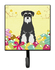 Schnauzer - Salt and Pepper - Easter Eggs Leash or Key Holder