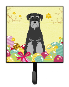 Schnauzer - Black and Grey - Easter Eggs Leash or Key Holder