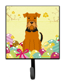 Airedale Terrier Easter Eggs Leash or Key Holder