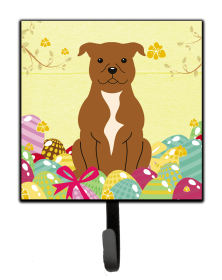 Staffordshire Bull Terrier - Brown - Easter Eggs Leash or Key Holder