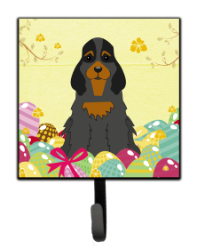 Cocker Spaniel - Black and Tan - Easter Eggs Leash or Key Holder