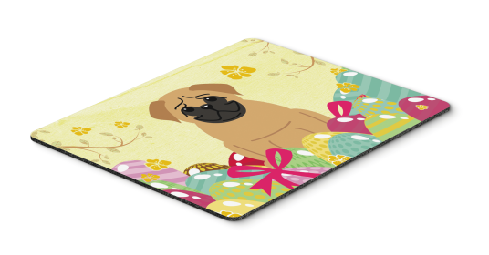Pug - Brown - Easter Eggs Hot Pad or Trivet