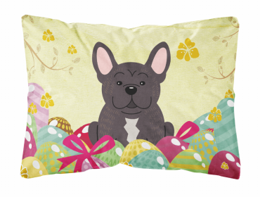French Bulldog - Brindle 1 Easter Eggs Decorative Pillow