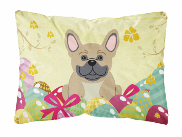 French Bulldog - Cream 1 Easter Eggs Decorative Pillow