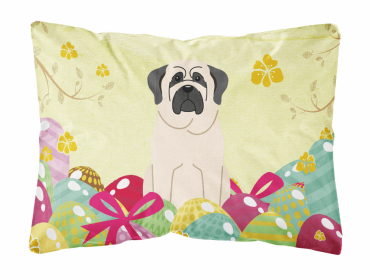 Mastiff - White 1 Easter Eggs Decorative Pillow