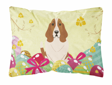 Basset Hound 1 Easter Eggs Decorative Pillow