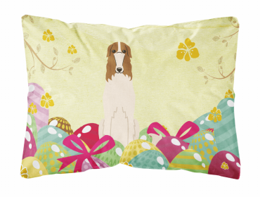 Borzoi 1 Easter Eggs Decorative Pillow