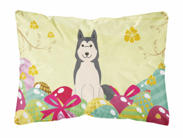 West Siberian Laika Spitz 1 Easter Eggs Decorative Pillow