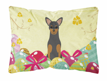Manchester Terrier 1 Easter Eggs Decorative Pillow