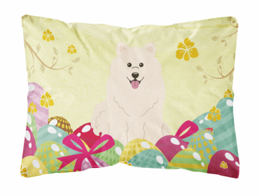 Samoyed 1 Easter Eggs Decorative Pillow