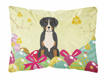 Greater Swiss Mountain Dog 1 Easter Eggs Decorative Pillow