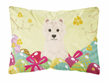 West Highland White Terrier 1 Easter Eggs Decorative Pillow