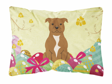 Staffordshire Bull Terrier - Brown 1 Easter Eggs Decorative Pillow