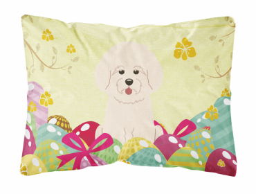 Bichon Frise 1 Easter Eggs Decorative Pillow
