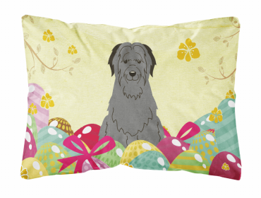 Briard - Black 1 Easter Eggs Decorative Pillow