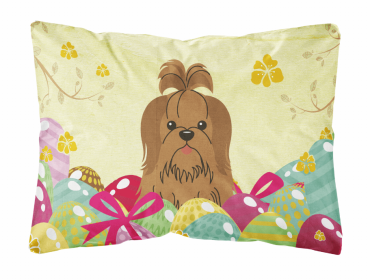 Shih Tzu - Chocolate 1 Easter Eggs Decorative Pillow